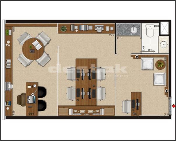 Foto de Sala comercial com 41,59m² - Head Tower